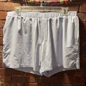 Lululemon Light Lilac Elastic Waist Shorts - rip stop